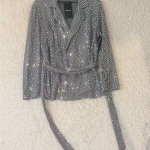 WOWO Silver Sequin Women's Jacket